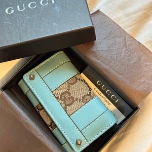 Gucci Controllato Leather Key Holder Wallet